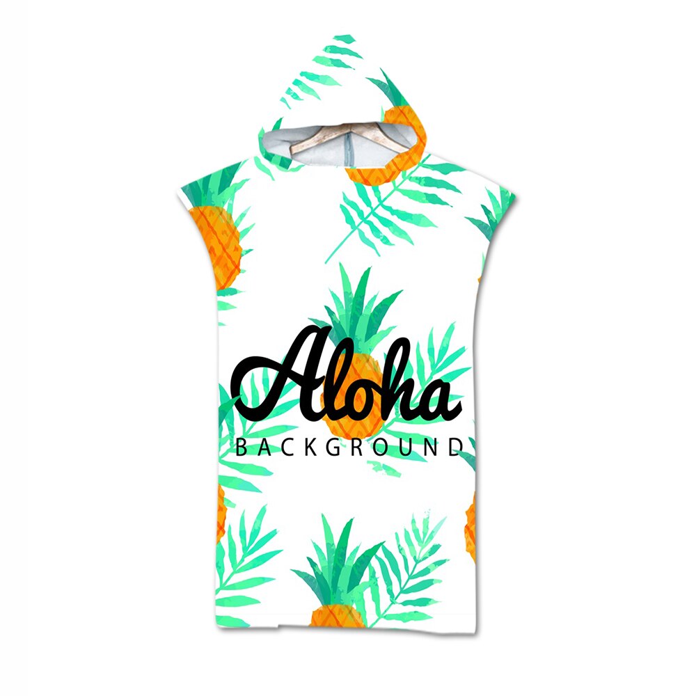 Adult Surfing Suit Change Robes Beach Poncho Towel Microfiber Quick Drying Printed Hooded Towels Absorbent Bath Towels: 13