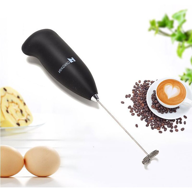 Espumador de leche eléctrico automático de espuma de mano cafetera batidora de leche y huevos capuchino Espumador portátil cocina o cafetería batidor herramienta