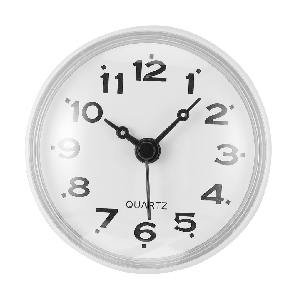 Horloge murale étanche pour salle de bain, 1 pièce, silencieuse, ventouse suspendue