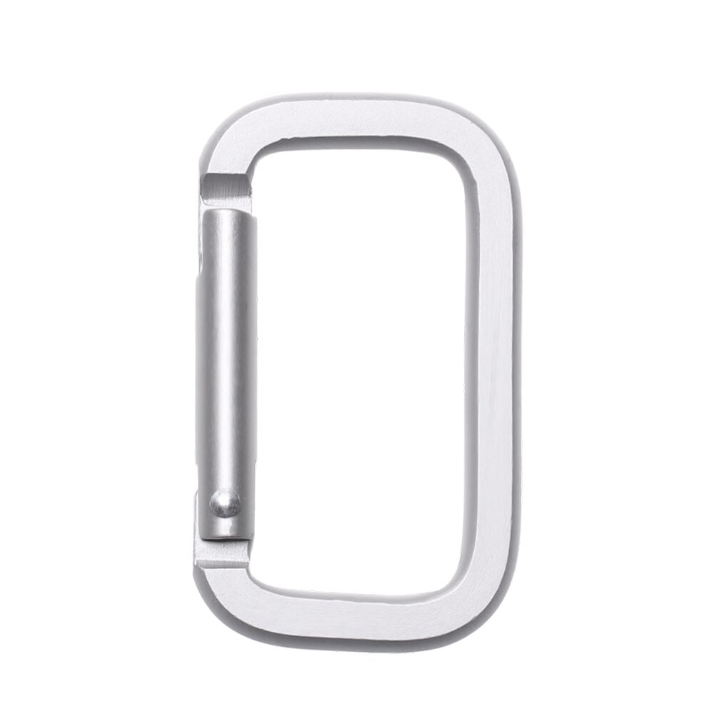 2/5 Stuks Aluminium Plated Ovale Ring Gespen Clips Karabijnhaak Gate Lente voor Purse Handtas Push Trigger Snap Haken Carabiners: Silver / 5 Pcs