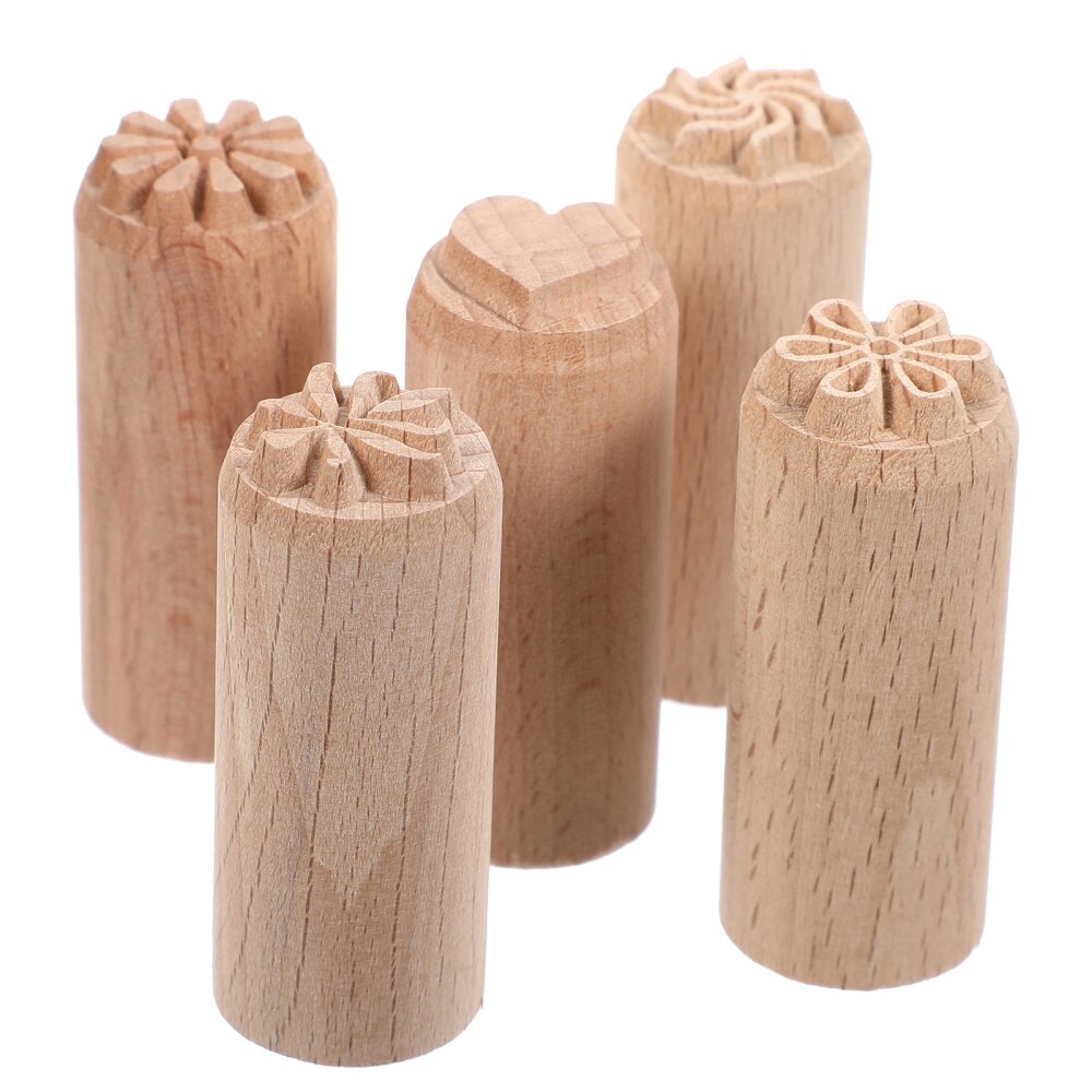 7/5 Pcs Wooden Clay Pottery Stamp Pottery Tool Wood Block Stamp Clay Decorative Stamp DIY Crafts Ideal