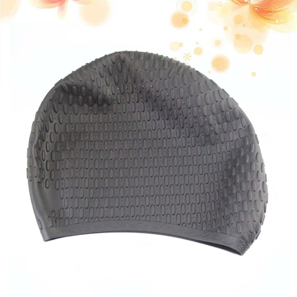 1pc Swimming Cap Durable Practical Useful Silicone Cap Long Hair Ear Protection Swim Caps Swim Pool Hat for Female Ladies