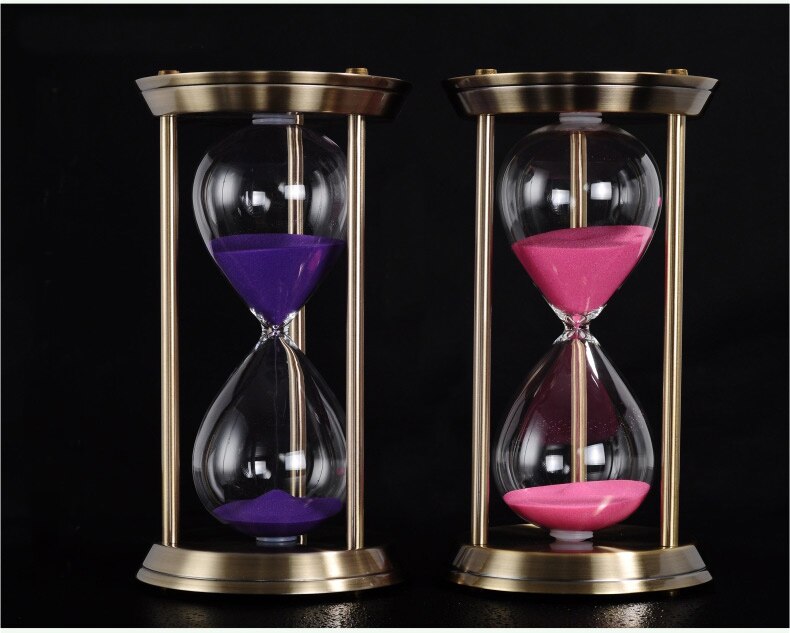 Metal Hourglass Empty Sand Watch Birthday Christmas Valentine's Day Wedding Home Decoration Kitchen Timer