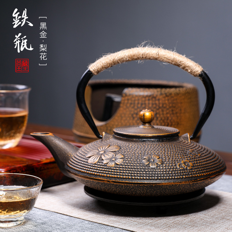 Tetera japonesa para el hogar, tetera de hierro fundido clásica hecha a mano, para el cuidado de la salud: 1