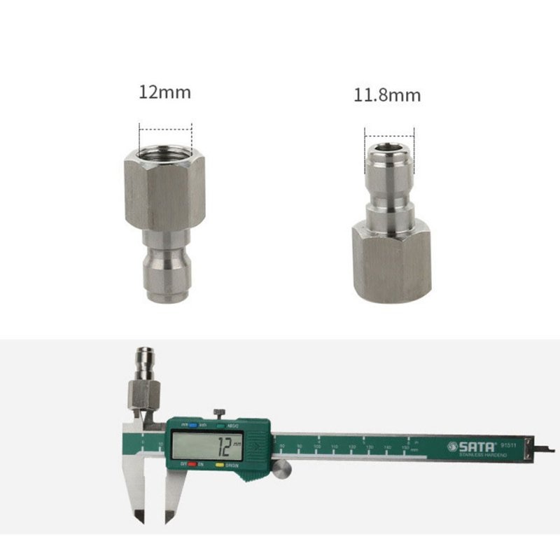 1/4 Male Female Quick Connector Kit High-Pressure Steam Hose Adapter Car Washer Washing Machine Connector