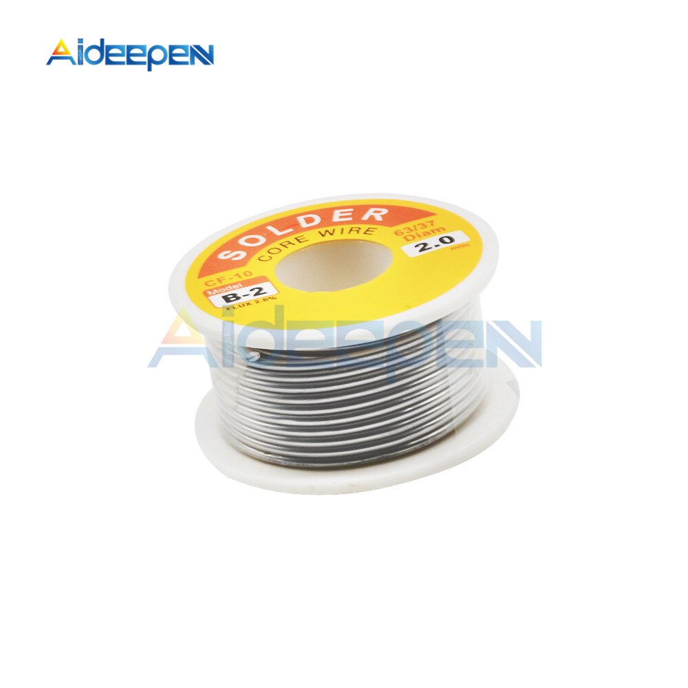 Wysoka czystość 2mm strumień 2.0% 45FT cyna ołów cyna robić lutowania topnieć kalafonia lutowany drut lutowniczy rolka nie-czysty 100g