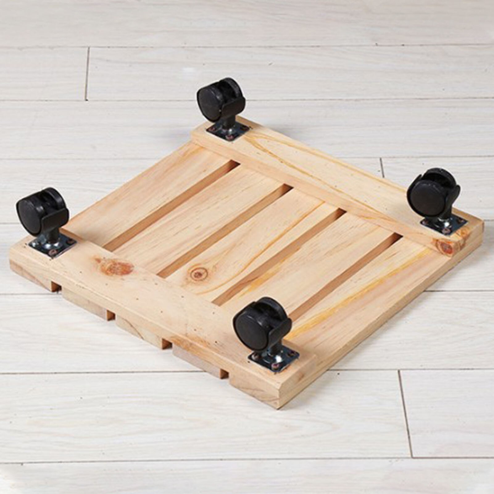 Planteur en bois Caddy avec roues universelles Pot de fleur support de rouleau outils de plantation de jardin support de Pot support de planteur carré
