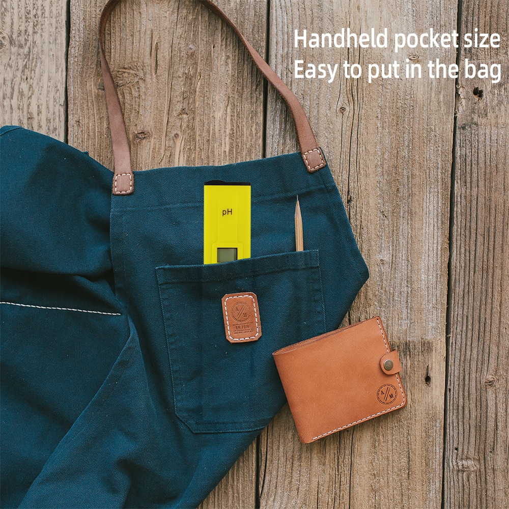 Digital Pocket Pen Water PH Meter Tester Measure Range 0.0-14.0pH Water PH Tester for Drinking Pool and Aquarium