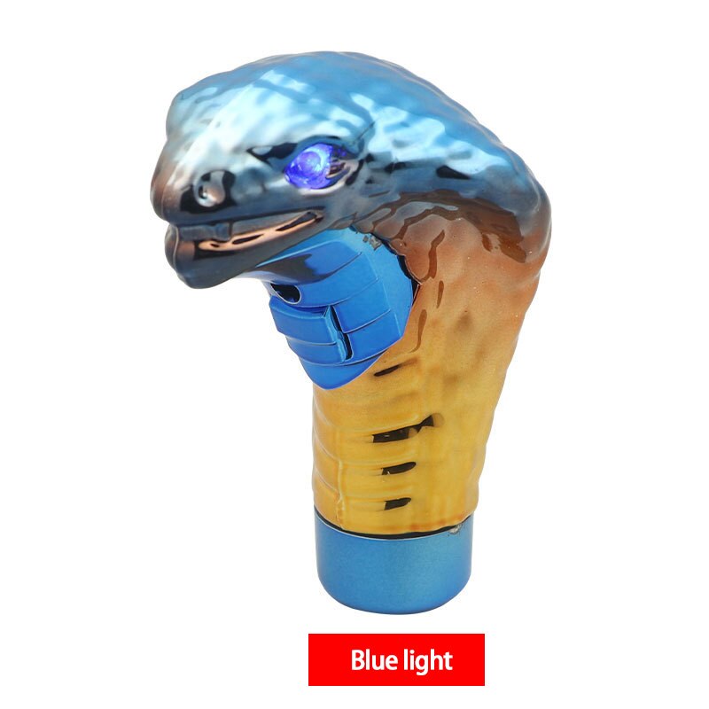 Auto Manual Pookknop Stick Shifter Lever Knop Auto Vervangende Onderdelen Handgeschakelde Transmissies Universele Cobra Slang Hoofd: Blue light