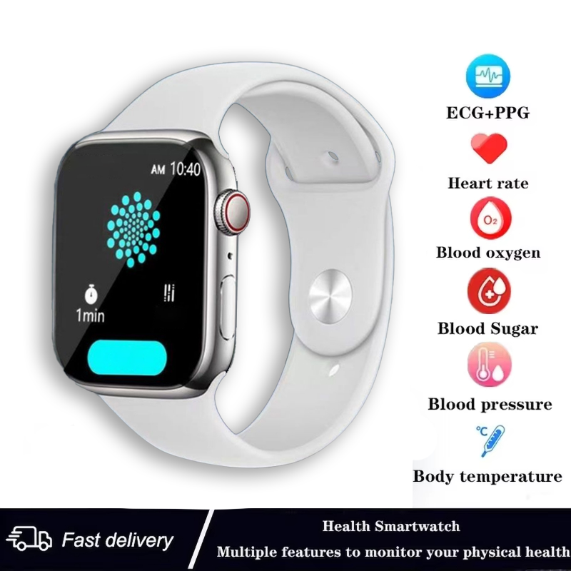 Medizinische EKG-Smartwatch für Erwachsene, Blutzucker, Blutfett, Harnsäure, Gesundheit, intelligentes Bluetooth, nicht-invasives Blutzuckermessgerät