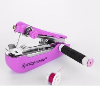 1Pcs Mini Manual Sewing Machine Portable Compact Easy To Operate Durable Beautiful Practical Needlework Tool ZXH: Red