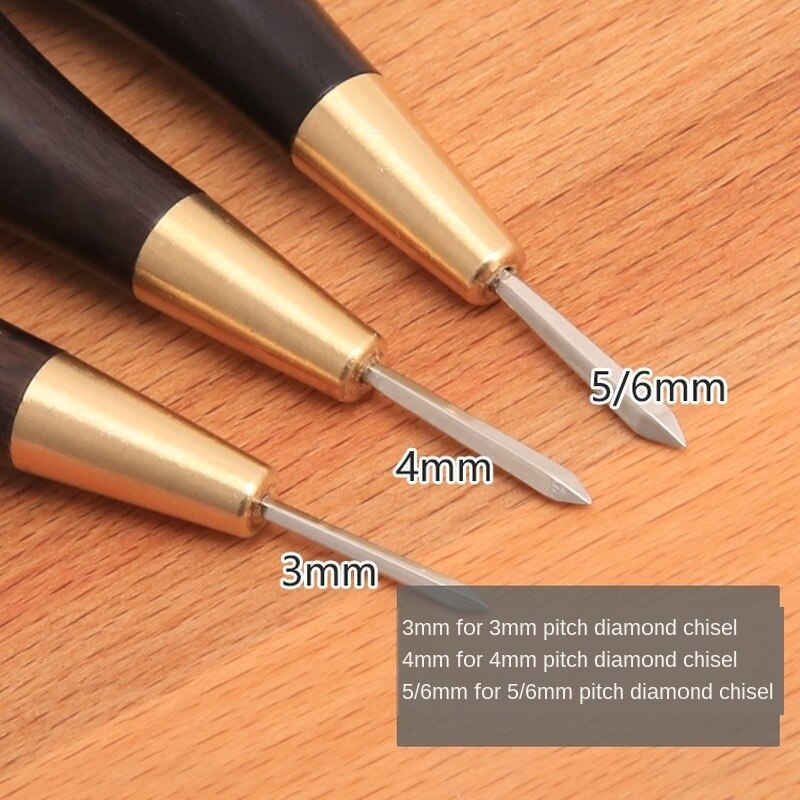 Handgemaakte lederwaren diy sandelhout diamanten priem palissander diamanten kegel leren priem diamanten kegel diamanten hakkegel