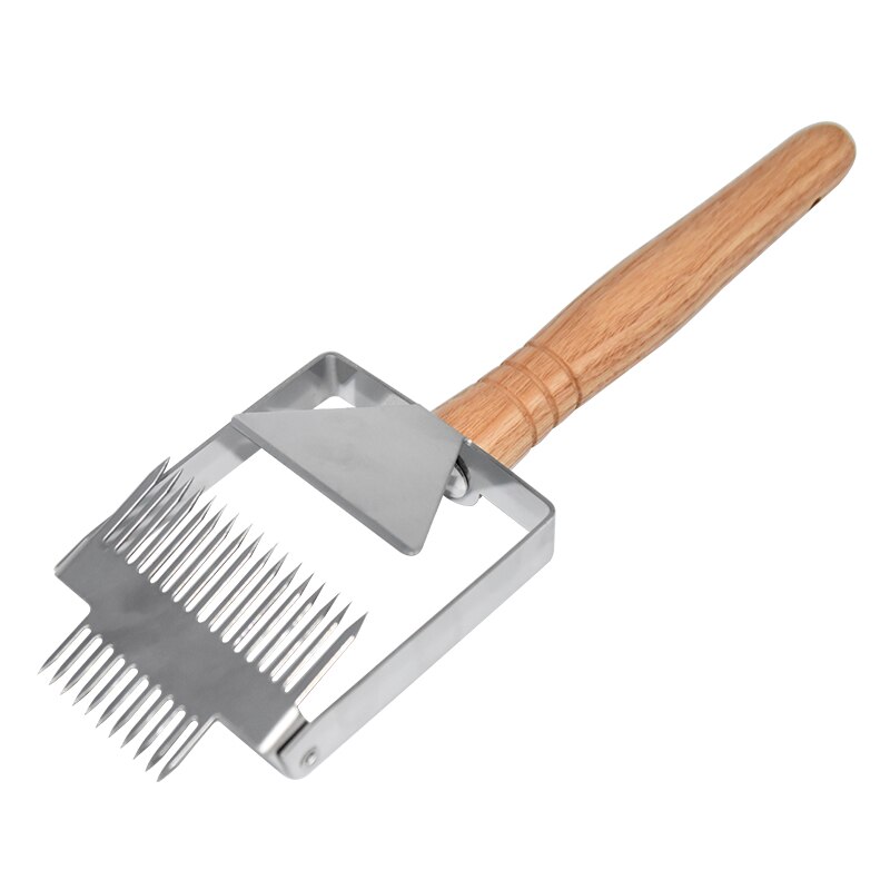 Beekeeping Tools Uncapping Scraper Honey cutter Honeycomb Scraper Wooden Handle Uncapping Fork Shovel beehive knife Equipment