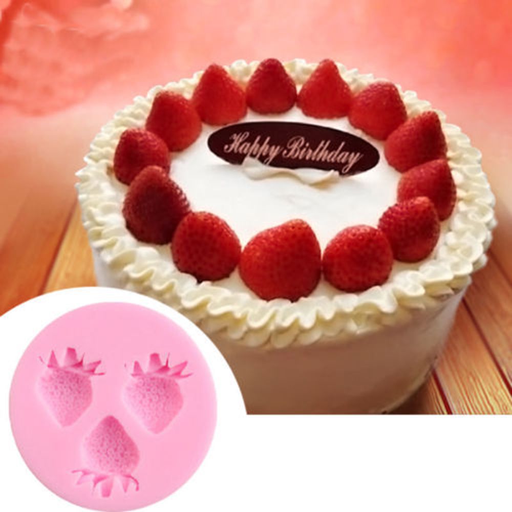 3d frukt jordbær bringebær blåbær silikon fondant form godteri kake dekor sjokolade sugarcraft form kjøkken bakeverktøy