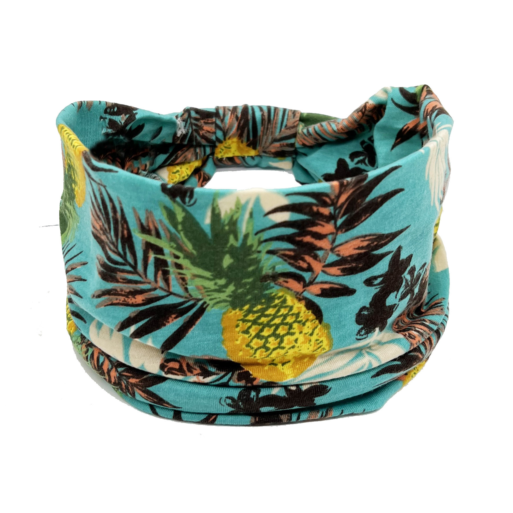Frugtprint brede hovedbind til kvinder boho knudrede elastiske strandhårbånd til piger hårtilbehør turban bandage
