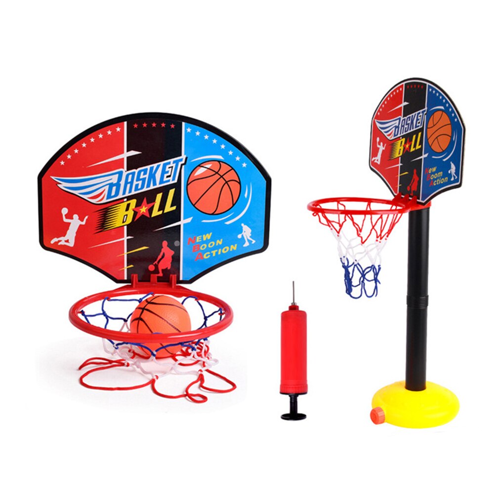 Children Basketball Stand Adjustable Outdoor Indoor Sports Portable Basketball Hoop Toy Set Stand Ball Backboard Kit #30