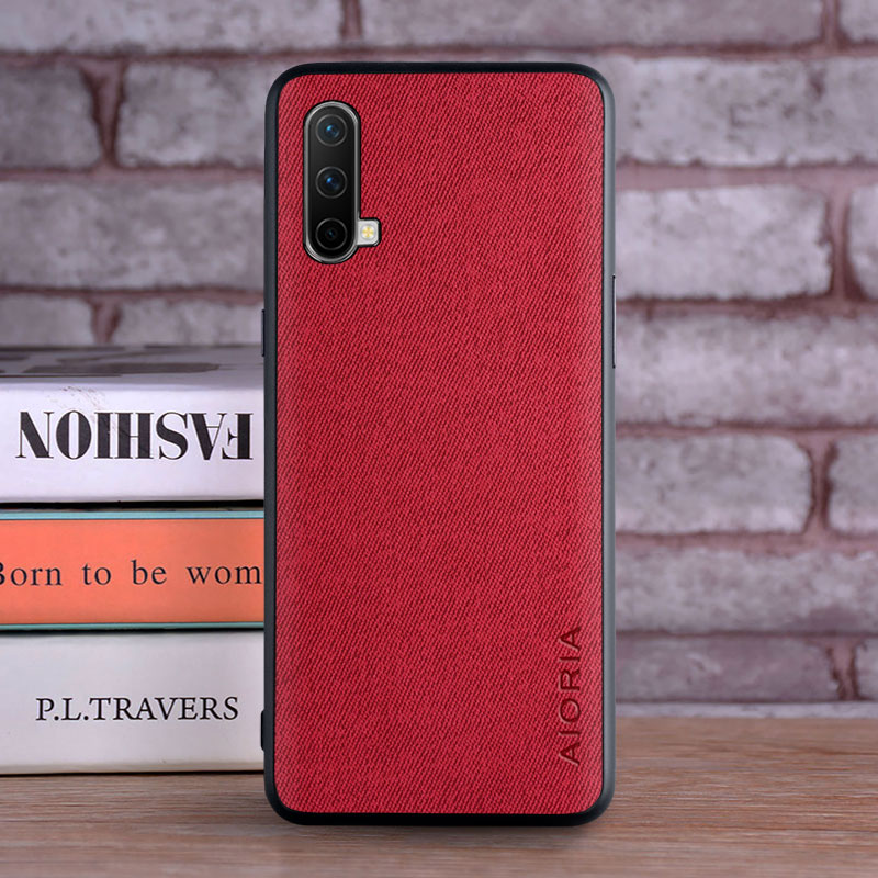 fallen für OnePlus Nord CE 5G Ader Auflage 5G coque Luxus textil Leder haut weiche TPU harte telefon abdeckung für Oneplus Nord CE fallen: verrotten