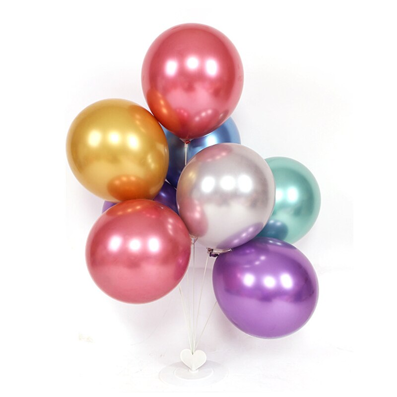 50pcs 10/12inch Chrome Metallic Latex Balloons Metallic Globos Inflatable Helium Balloon Birthday Party Decor Wedding Balloon