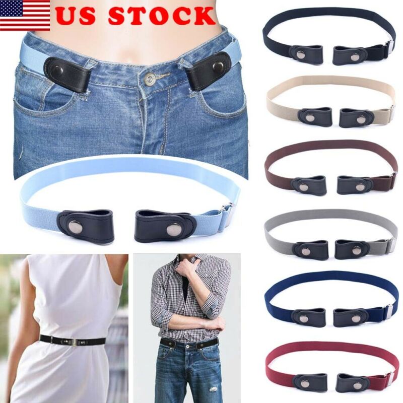 Ceinture élastique Invisible sans boucle pour homme et femme, pantalon en jean extensible, sans tracas