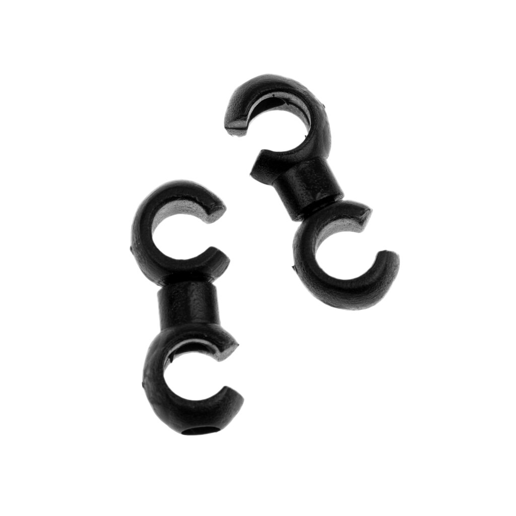 20Pcs Plastic Rotating Bike Bicycle Cycling Cable Cross S-Hook - Black / Red for MTB Bike Road Mountain Bicycle