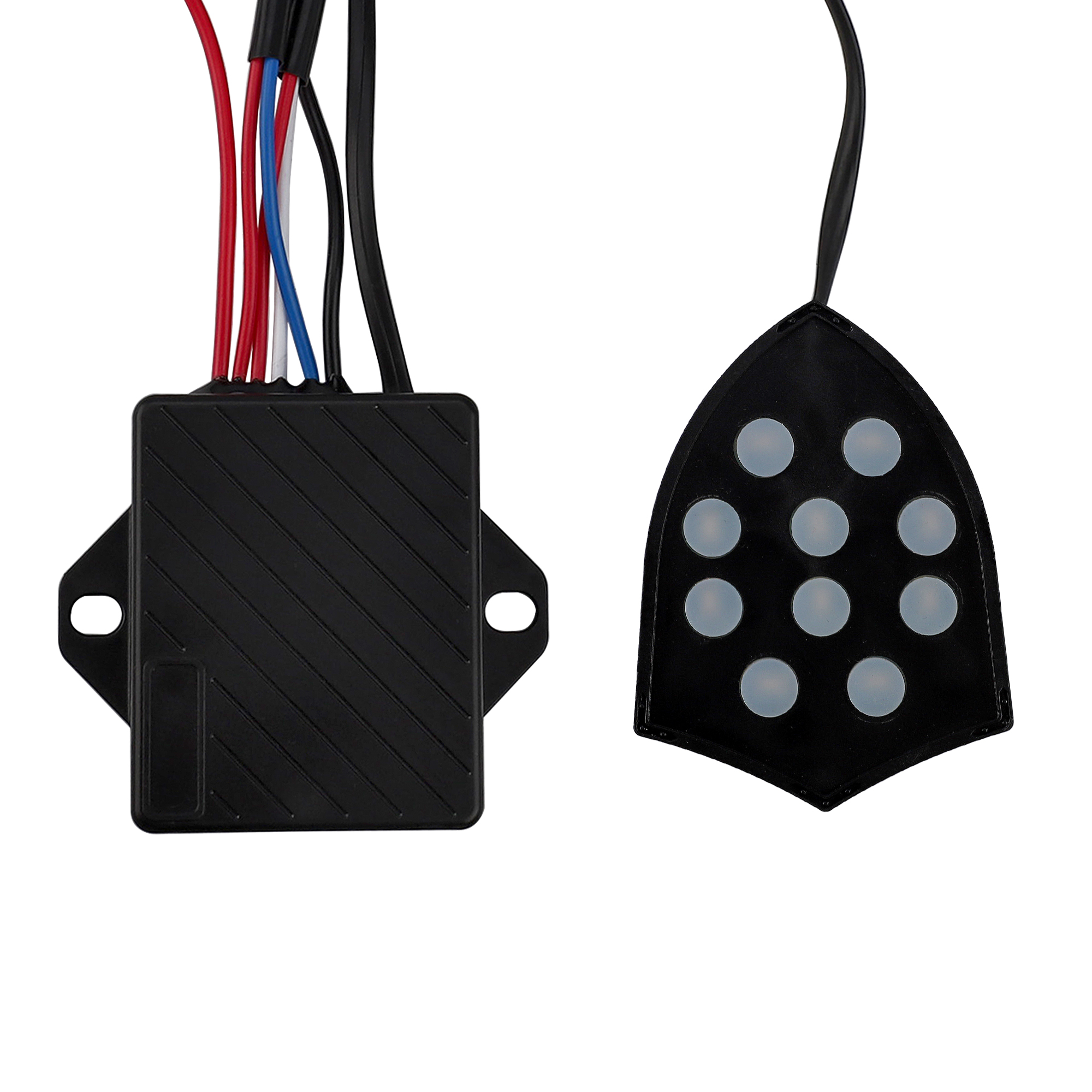 Bocina electrónica Universal de 12V, controlador Musical de 10 sonido, Monitor regulador, trompetas de caracol, sirena eléctrica, accesorios automotrices
