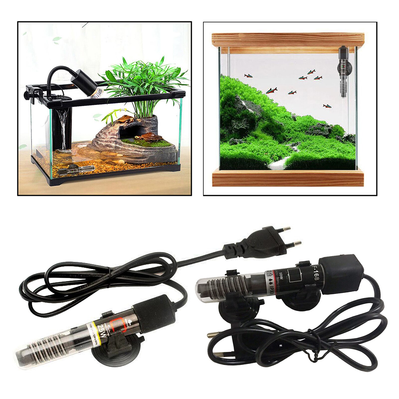 Small Aquarium Heater Submersible Precise Auto Thermostat Adjustable EU Plug