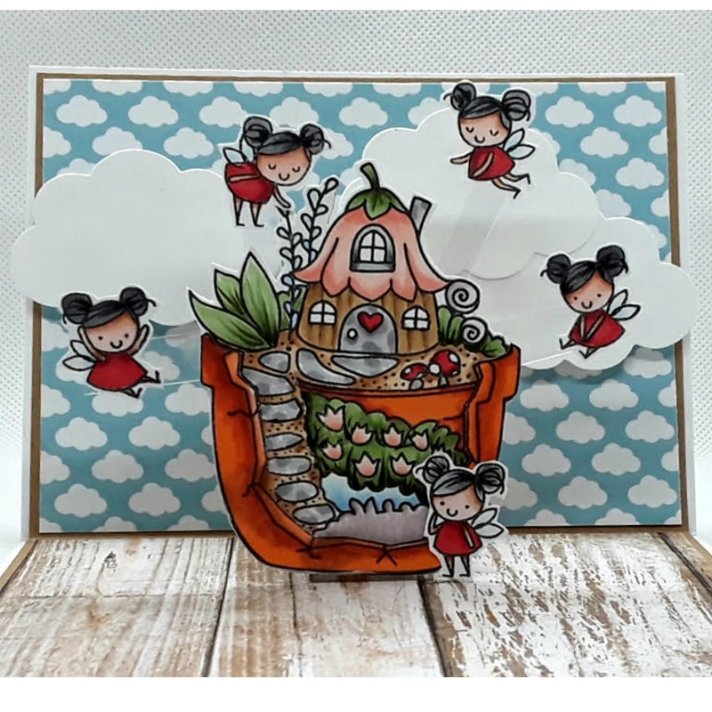 Flower fairy gennemsigtigt klart silikonestempel/segl til gør-det-selv scrapbog/fotoalbum håndværk valentin dekorativt klart stempel