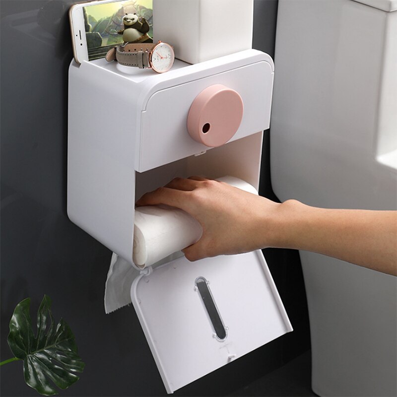 Distributeur mural de mouchoirs de salle de bains | Distributeur étanche de mouchoirs en papier multiplis, boîte de rangement de mouchoirs en papier avec tiroir