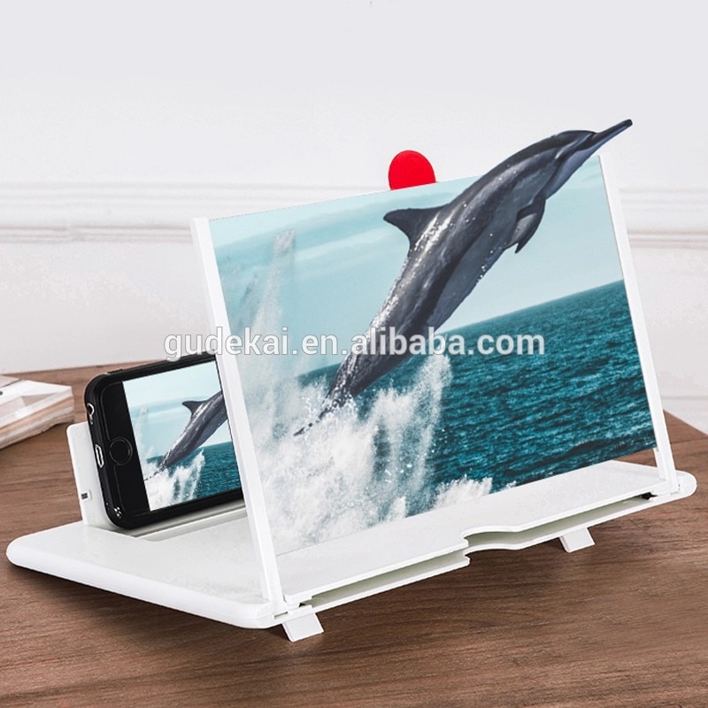 14 inch HD Screen Magnifier Video Amplifier Cell Mobile Phone Foldable 3D Zoom Enlarged Screen Expander Non-Slip Bracket Stand