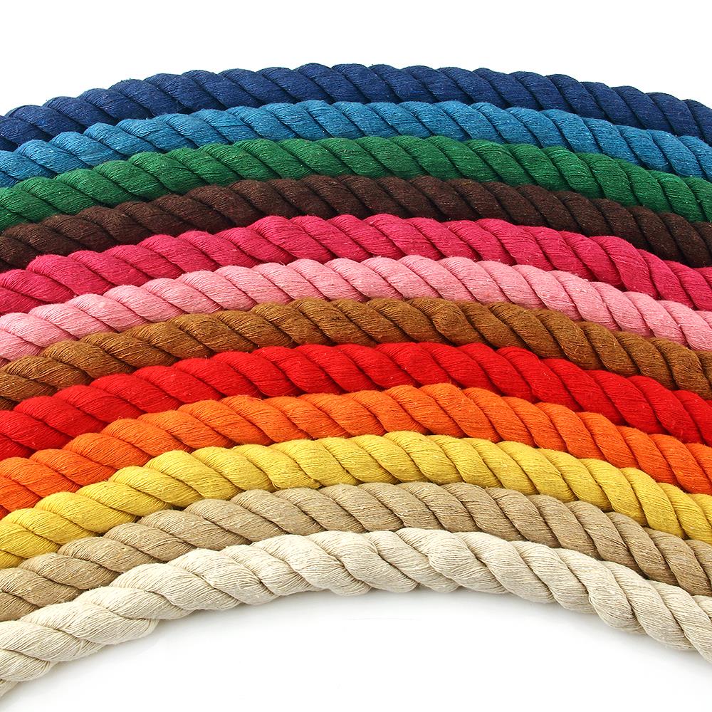 Cordon en coton torsadé de 2 mètres, 20mm, haute ténacité, corde décorative pour sac de maison, accessoires textiles pour la maison, artisanat
