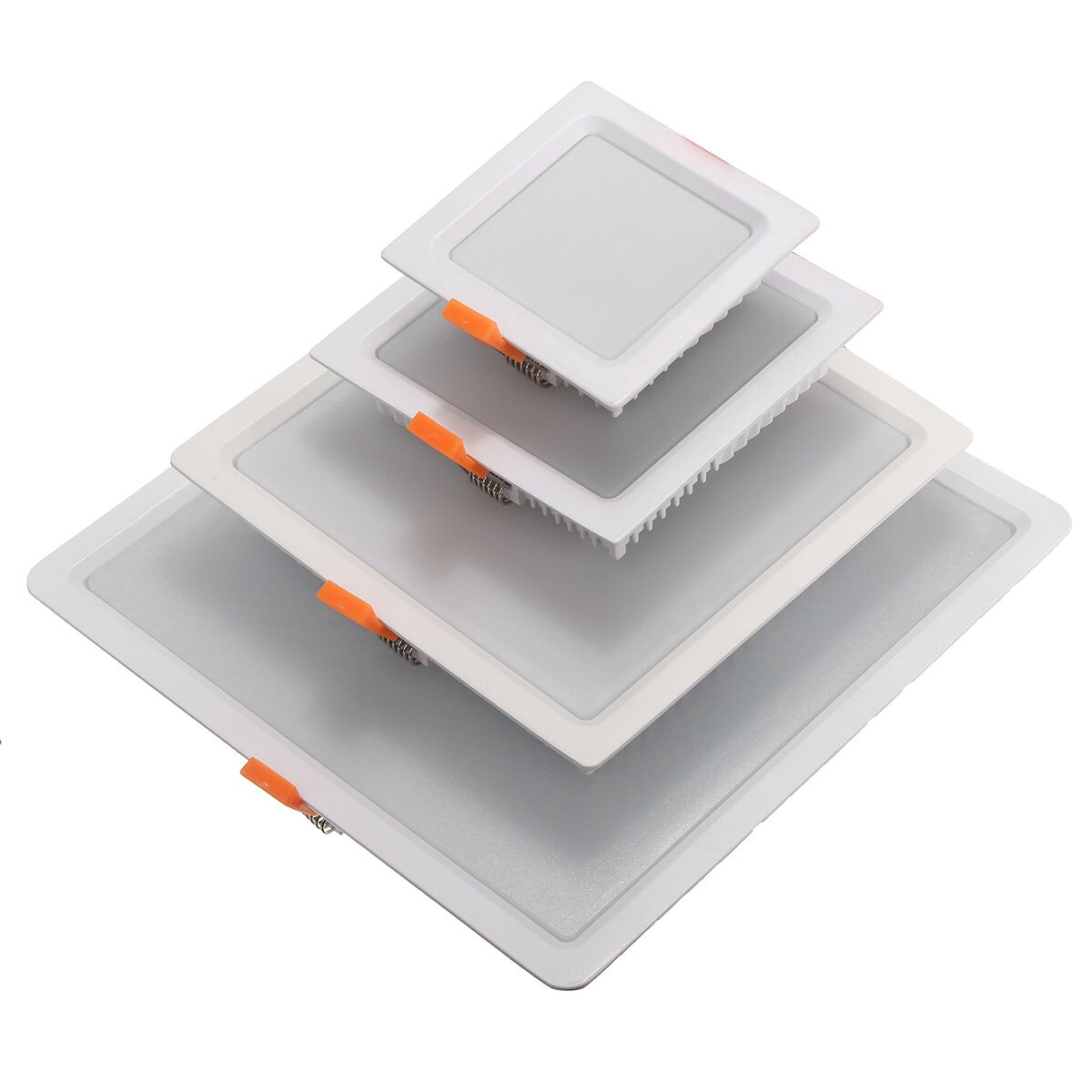 Ultrathin Recessed Downlight Square LED Panel Lights Lamp AC85-265V Fixture Recessed Ceiling Down Lights Lamp Warm White