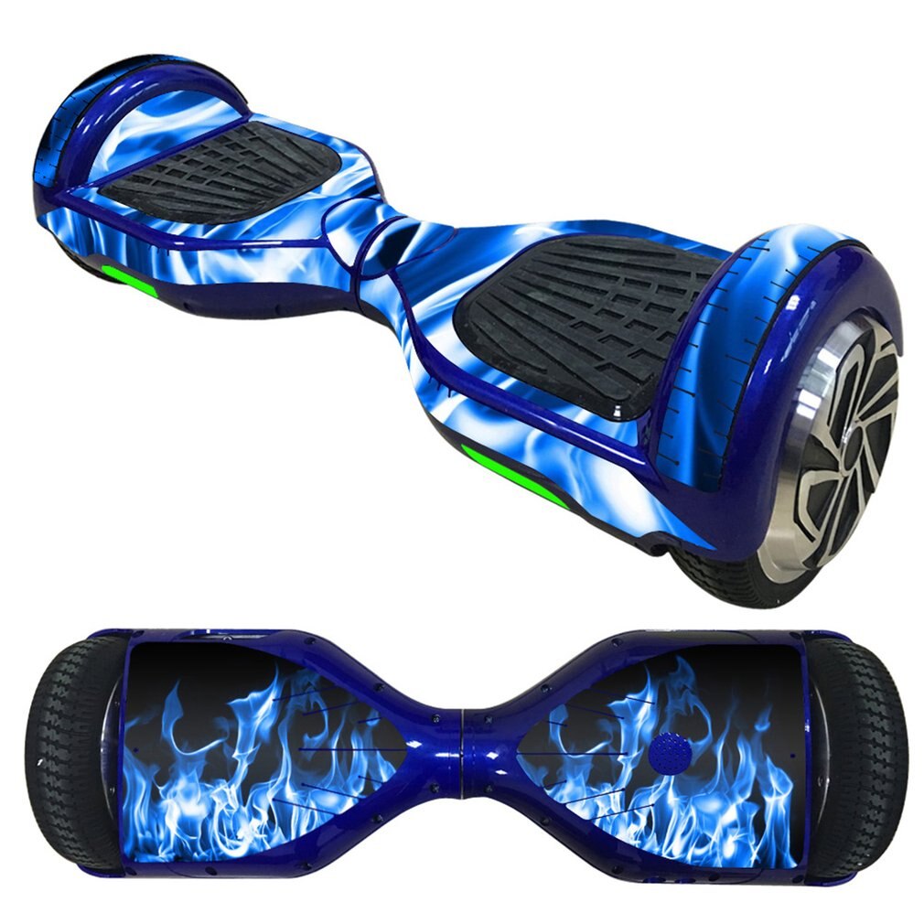 6.5 inch zelfbalancerende elektrische scooters wielbord beschermende pvc hoes huid sticker klassieke hoverboard auto decoratie: Lichtgeel