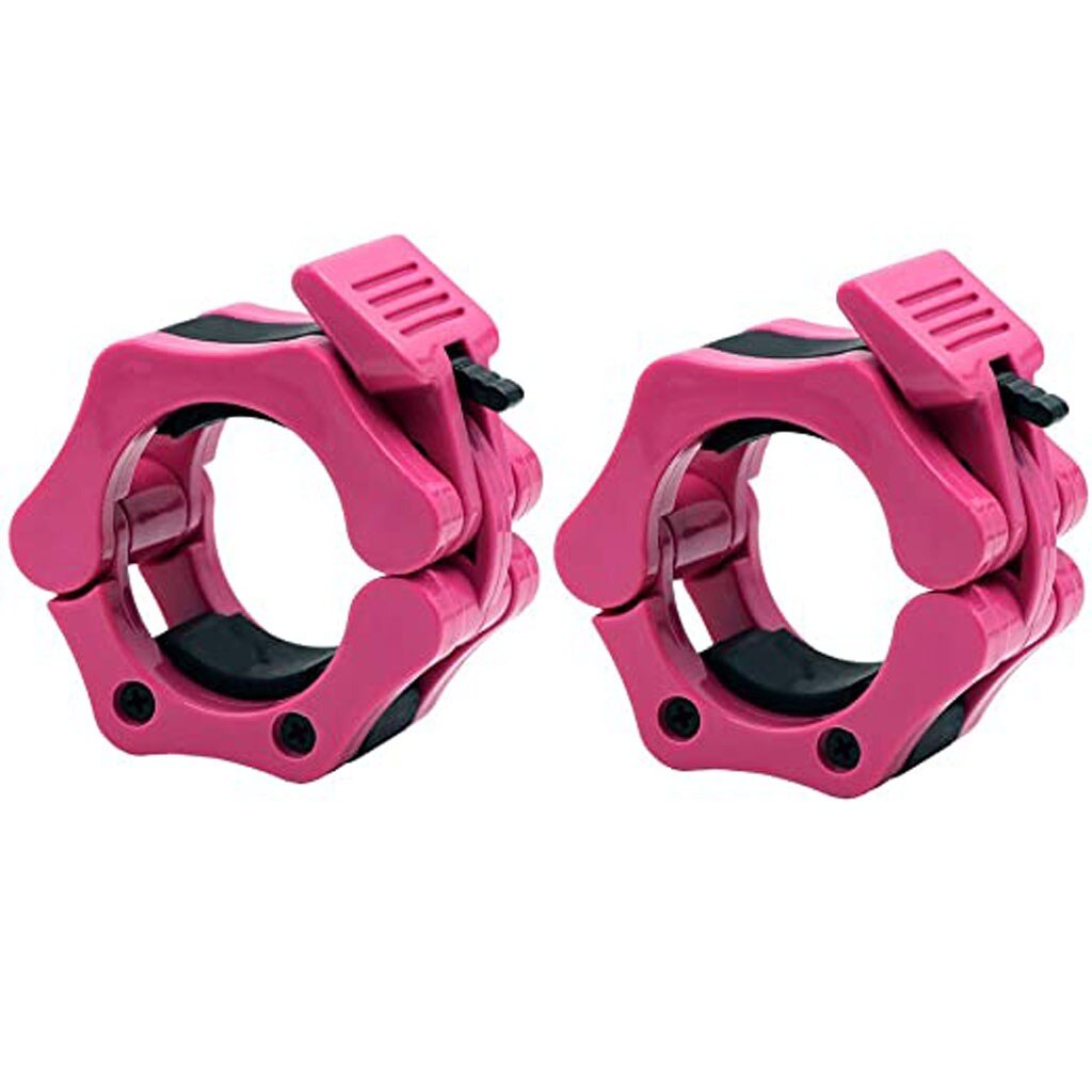 Quick Release 2" Olympic Barbell Weight Lifting Bar Bumper Plates Lock Clips Dumbbell Clamp Collars Gym Body Fitness: A