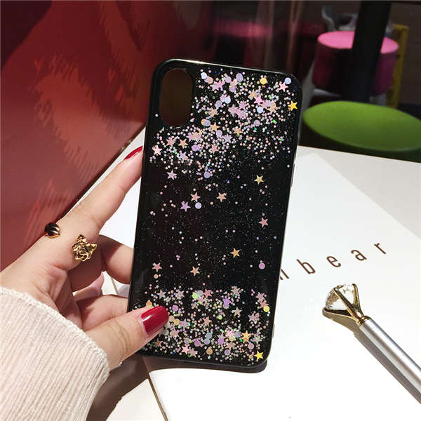 Qianliyao Simple Transparent Bling Glitter Stars Circle Soft Cover For Samsung S11 S10 S9 S8 plus S7edge Note 8 9 10 pro Case: For Galaxy S8 / 2