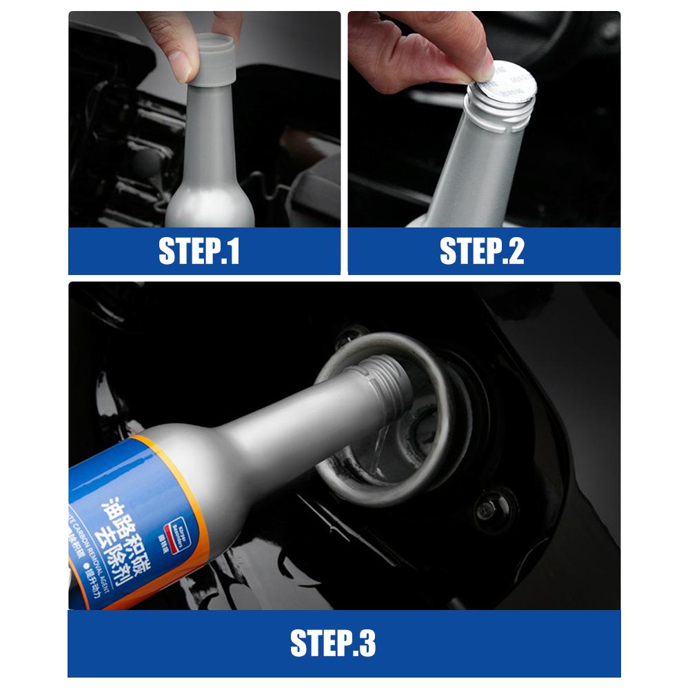 Agente de eliminación de carbono para ruta de aceite de coche, limpiador de depósito de carbono, ahorro de combustible, aditivo de gasolina, protege el motor, arandela de coche, 120ml