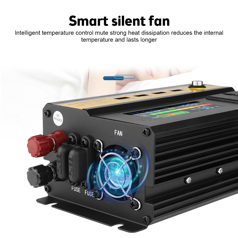 Sine Wave Inverter 6000W 5000W 4000W 3000W DC 12V/24V To AC 220V Portable Power Voltage Converter Car Solar Inverter