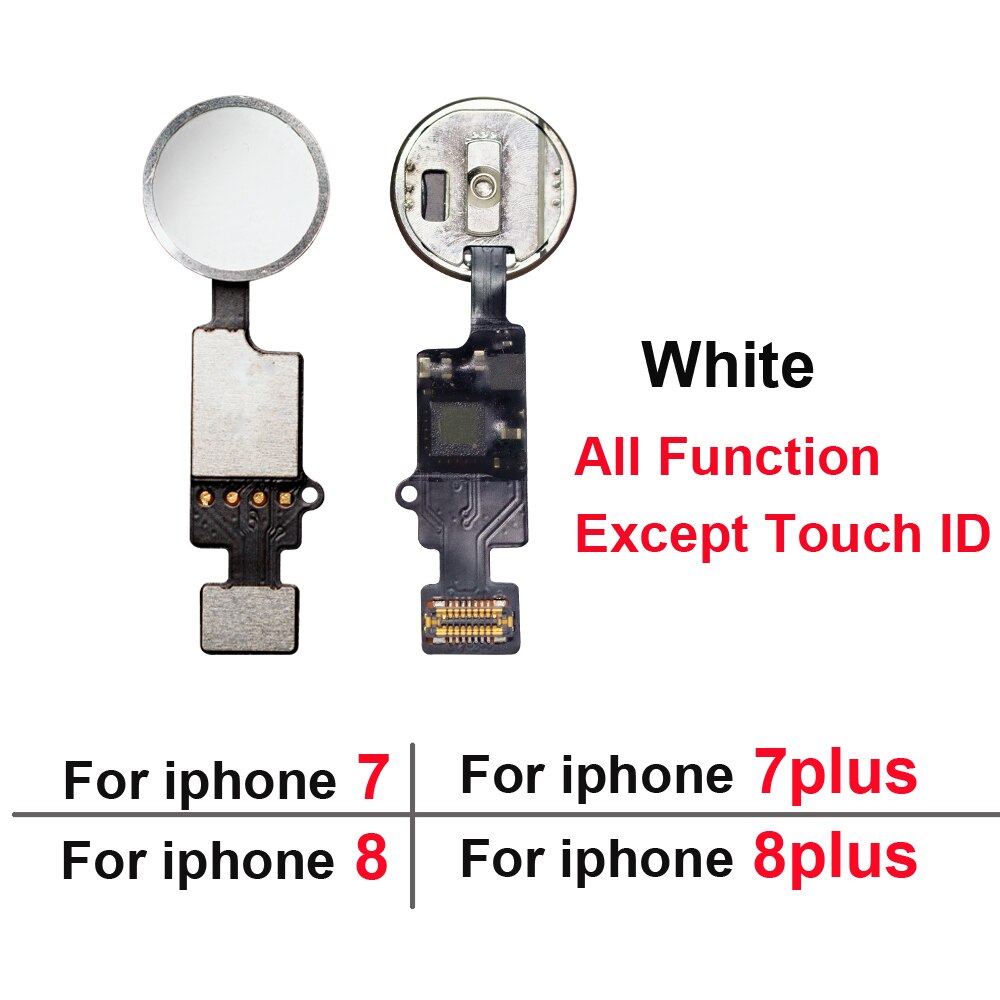 Cabo flexível universal para início, cabo para iphone 7/7p 8/8p plus, chave de menu, 1 peça peças de reparo com função de retorno: silver