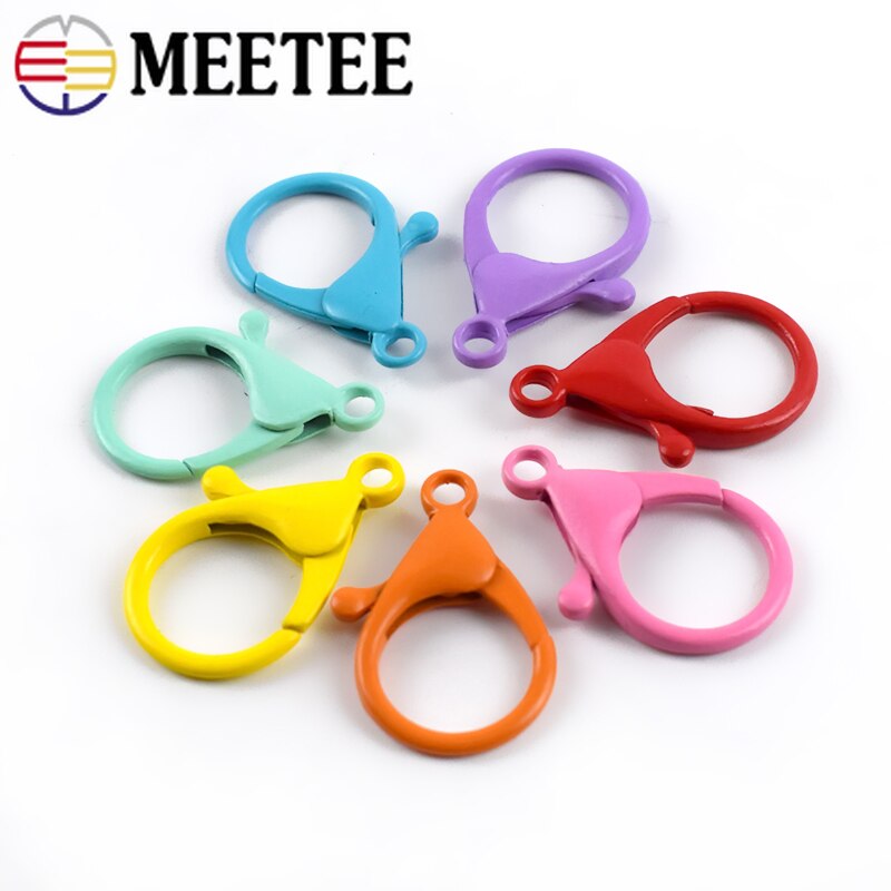 20/40 stuks 35mm kreeftengespen kleurrijke sleutelhanger veerhaak hondenhalsband gespen sleutelhanger handtas hanger decoratie  bf281
