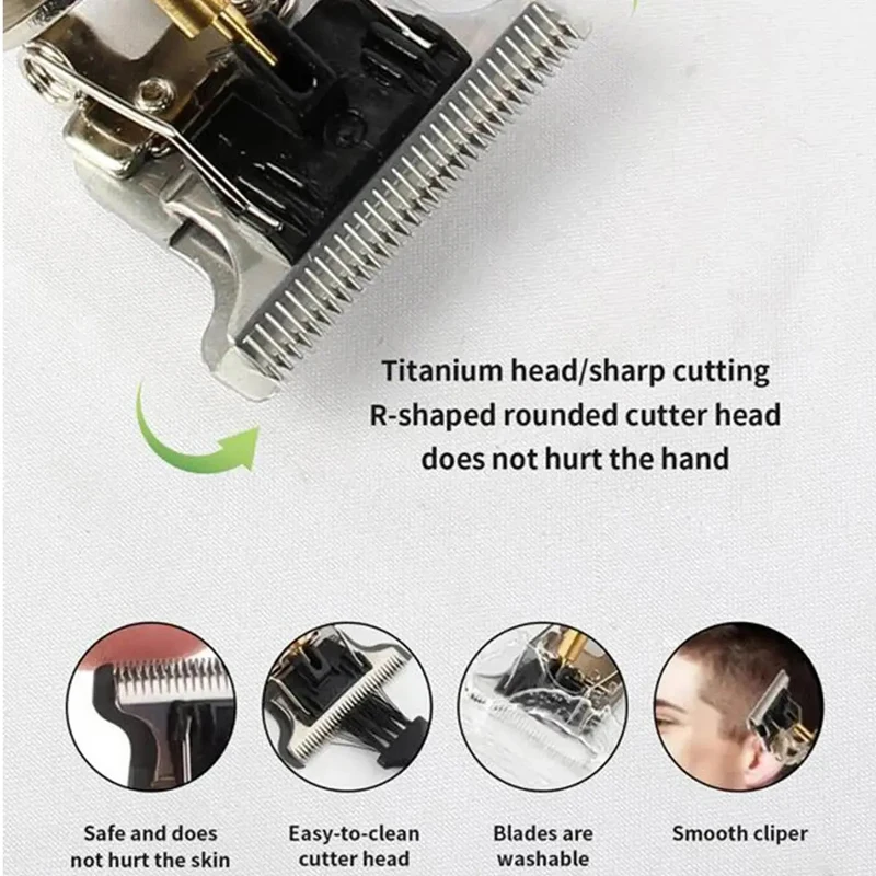 Electric Hair Trimmer for Men Wireless Beard Mustache Grooming Kit Powerful Facial Hair Clipper for Barber Shop