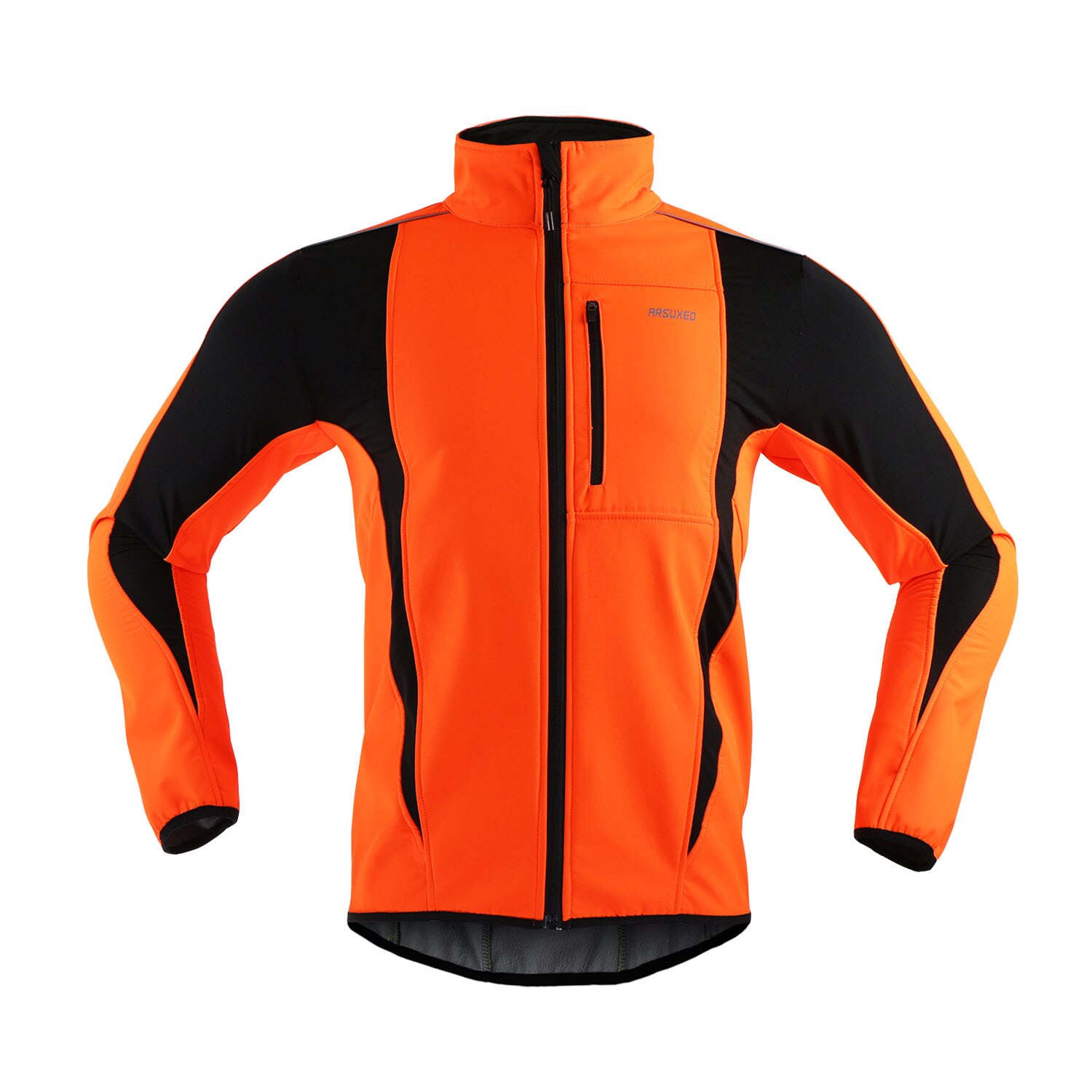Arsuxeo Reflektierende Winter männer Radfahren Jacke Windjacke Wasserdichte Thermische Vlies Mantel MTB draussen Sport Fahrrad Jacke Kleidung