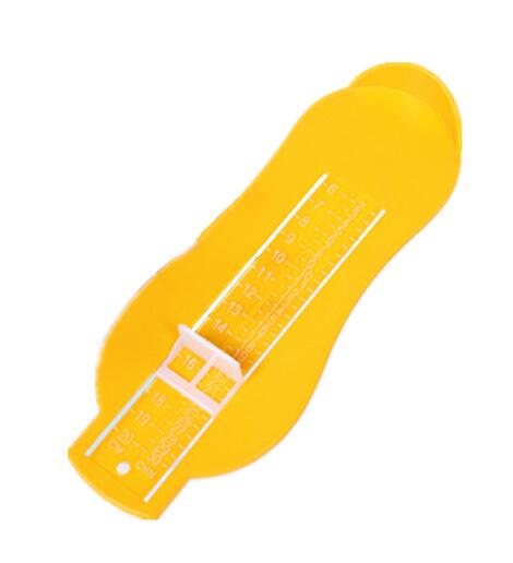 Bebê pé régua medição cor sólida sapatos calculadora escala comprimento interno crianças calibre ferramentas 0-10 anos de idade: Yellow