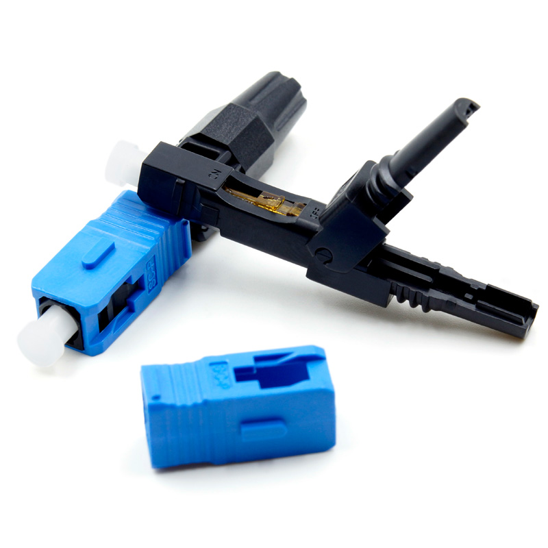 FTTH SC UPC 100 Uds., conector de fibra óptica monomodo, SC UPC, conector rápido FTTH, conector rápido de fibra óptica SC,