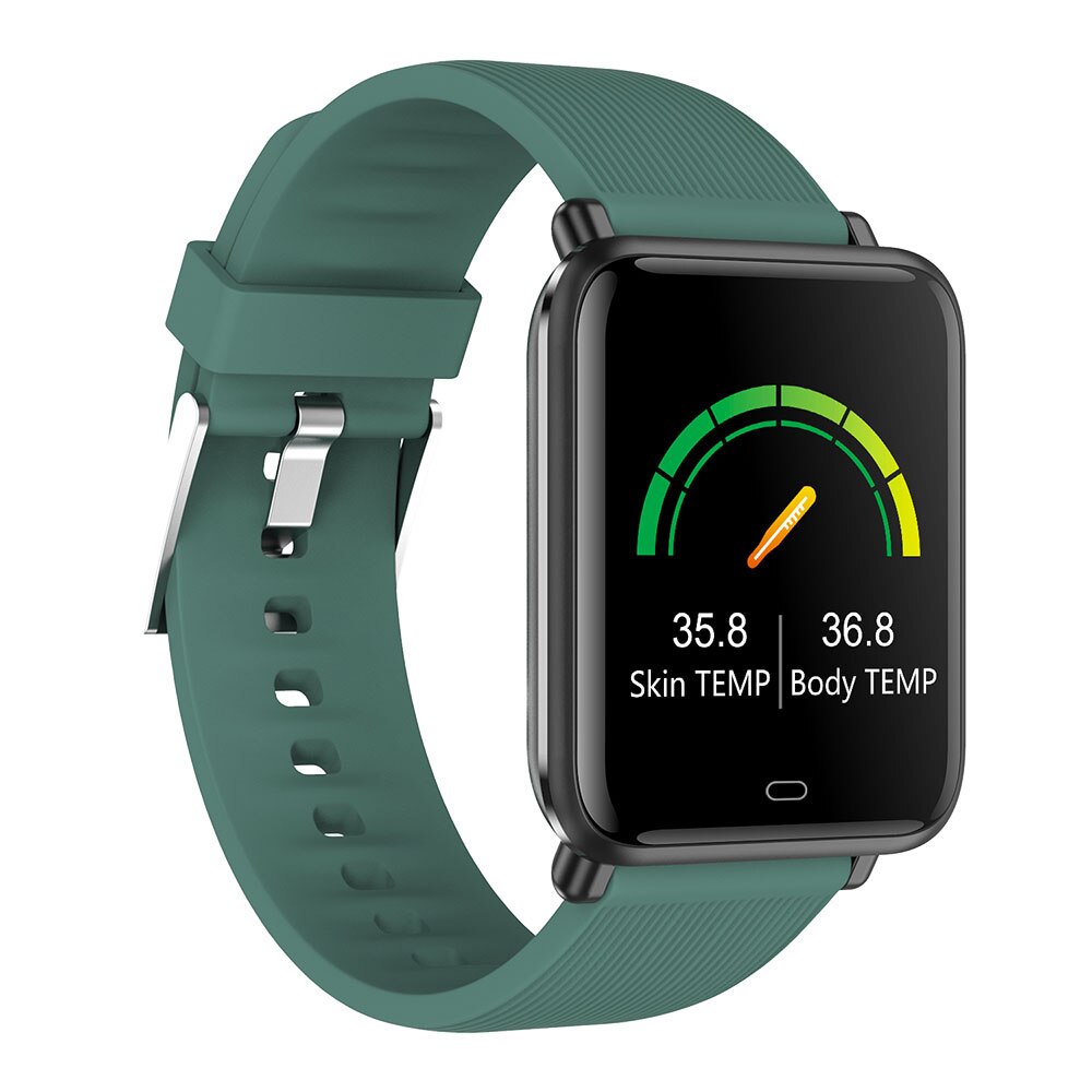 Imsoi  q9t 1.3 inch smartwatch temperatuurhorloges bloed zuurstof hartslag bloeddrukmeter fitness tracker smartwatch: Groente