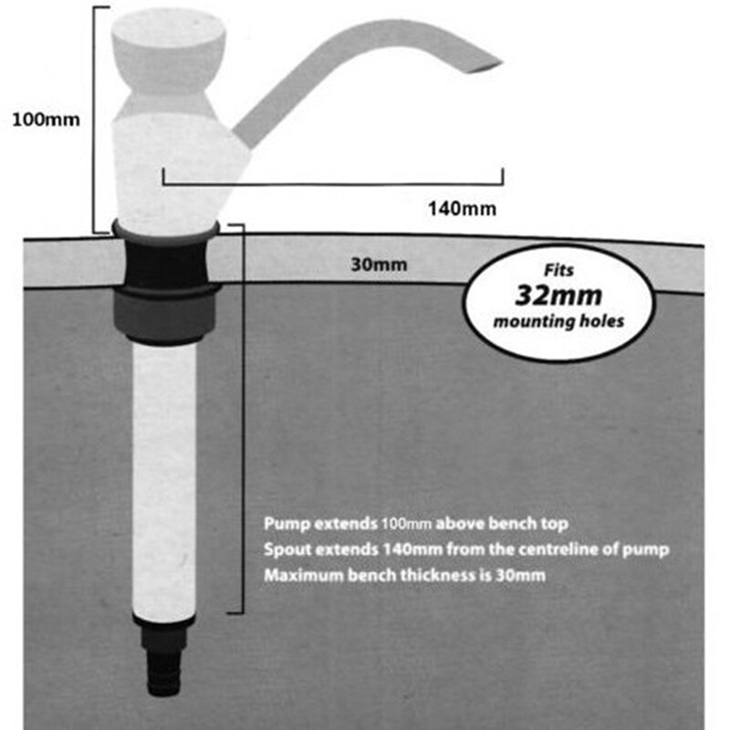 Caravan Sink Water Hand Pump Tap Camping Trailer Motorhome Replacement For Home Decoration