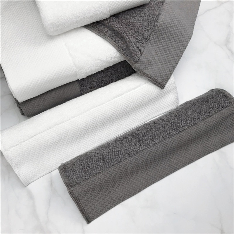 Femstjernet hotel bomuld absorberende stort badehåndklæde bomuld badehåndklæde unisex hvid 800g 160*80cm