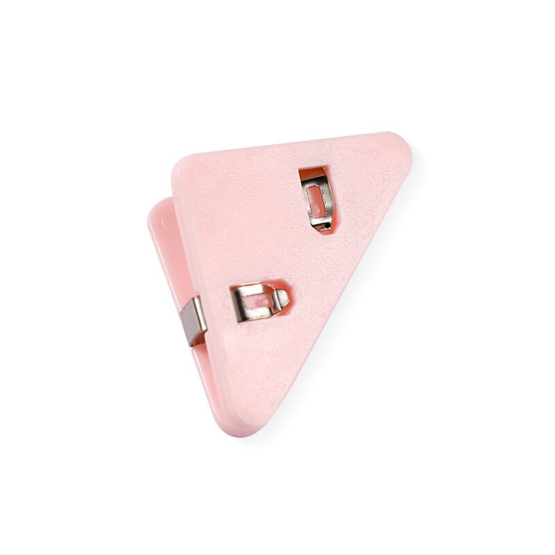 57EC Driehoekige Papier Klem Hoek Papier Klem Boek Pagina Divider Bestand Houder Clip: pink