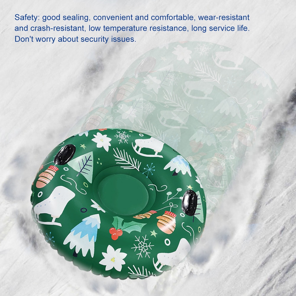 Snow Sledding Tube Equipments Inflatable Sled Cold Resistant High Elastic Inflatable Husky Ski Ring for Kids Adult