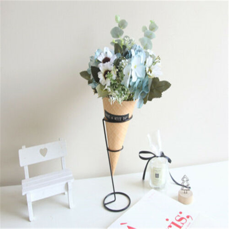 Nordic Style Iron Frame Vase Wall Mount Plant Dried Flower Rack Bottle DIY Shelf Flower Pot Holder Home Storage Rack Display
