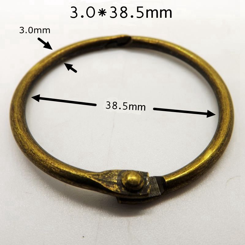 bookring met geweldige prijs verschillende grootte Serie metalen briefpapier bindmiddel opknoping ring China goedkope