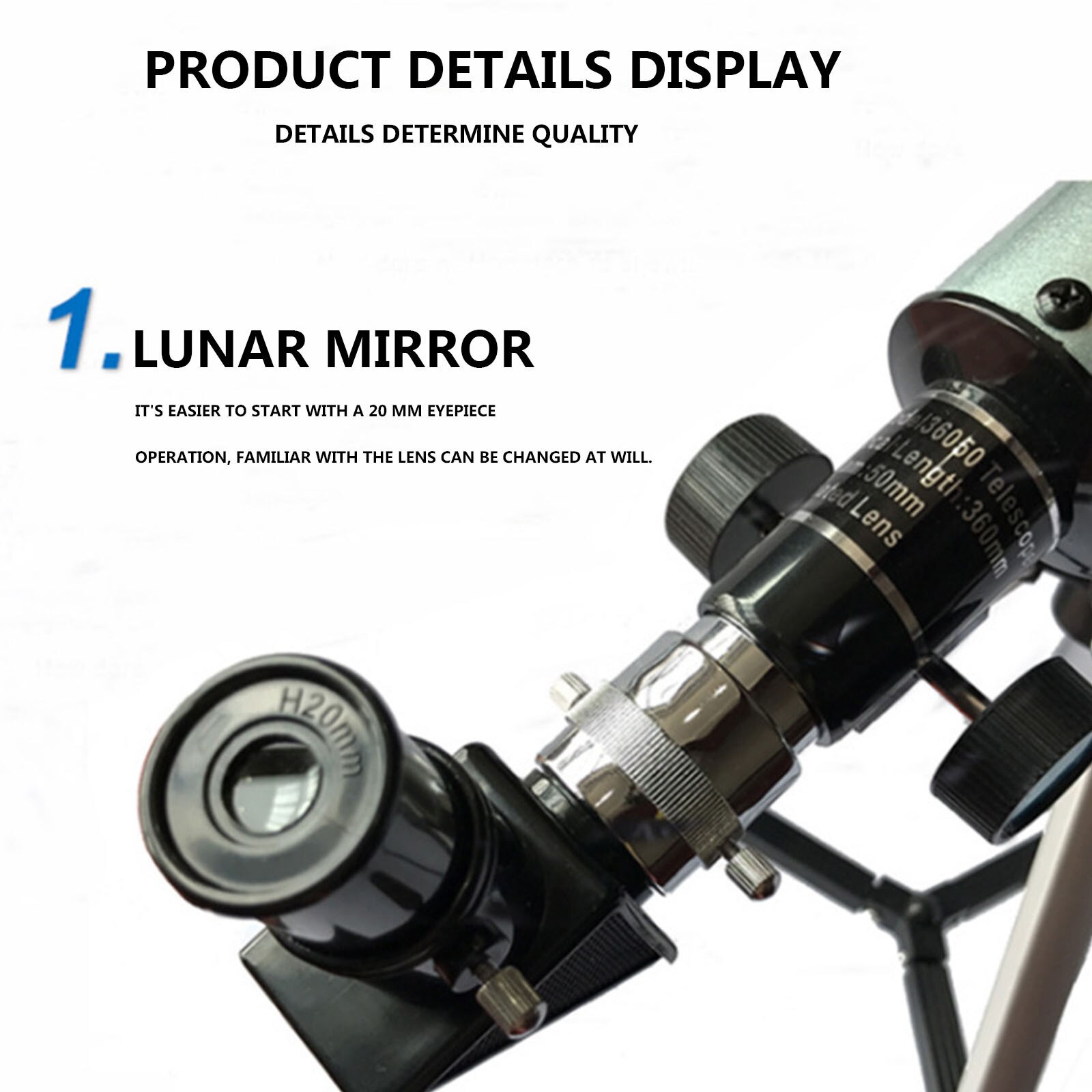 F36050 Telescope Astronomical Monocular With Tripod Refractor Spyglass Zoom High Power Powerful For Astronomic Space